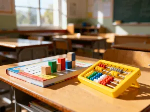 Drewniana łamigłówka logiczna leżąca na biurku w przytulnym gabinecie, zachęcająca do intelektualnego wyzwania.